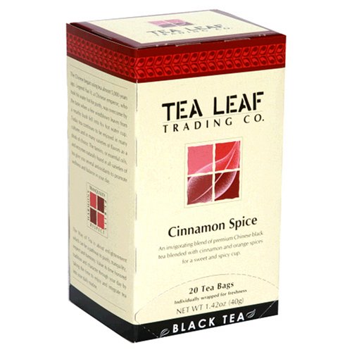 Tea Leaf Trading Company Cinnamon Spice Tea, 20-Count Bags (Pack of 6) by Tea Leaf Trading Company