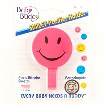 Baby Buddy Smiley Pacifier Holder, Pink
From Baby Buddy
