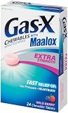 Gas X with Maalox Extra Strength Chewables Anti Gas Plus Antacid, Wild Berry, 24 Count Boxes Gas X with Maalox Extra Strength Chewables Anti Gas Plus Antacid, Wild Berry, 24 Count Boxes
