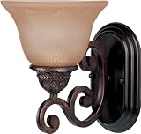 Maxim Lighting 11230SAOI Symphony - One Light Wall Sconce, Oil Rubbed Bronze Finish with Screen Amber Glass