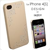 [SoftBank/au iPhone 4S/4専用]SELLOTスワロフスキーケース　Audreyオードリー（クリーム/シルバー）