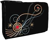 Black & Gold Abstract 15.4 inch Laptop Padded Compartment Shoulder Messenger Bag for K-Cliffs Lifestyle