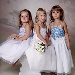 Brand New Sara Lene Flower Girl Wedding Silk with Rainstone Top Lavender White and Blue Dress From Baby to Teens