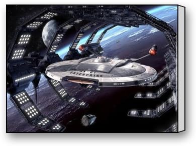 Funnyone Custom Modern Wall Art Decoration for Home Star Trek Nx In Space Dock Canvas Prints