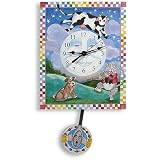 Hey Diddle Diddle, Cow Jumped Over the Moon Pendulum Clock