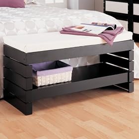 WOOD AND CANVAS MUDROOM BENCH by Organize It All