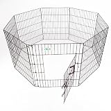 24H x 24 8 Panel GoGo Black Epoxy Exercise Pen w/ Door