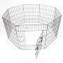 24H" x 24" 8 Panel GoGo Black Epoxy Exercise Pen w/ Door