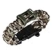 Gonex 550 Paracord Premium Paracord Bracelet with Fire Starter Military Survival Parachute Cord(British Woodland camo)