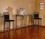 3 Pc Matrix Sandy Black Metal Bar Set (Table & 2 Stools)