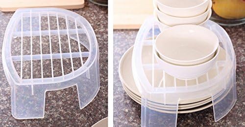 White Plastic Dish Plate Storage Rack Kitchen Dish Drying Rack Organizer Shelf