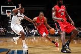Toronto Raptors v Washington Wizards: DeMar DeRozan and Al Thornton Photographic Poster Print by Ned Dishman, 28x42