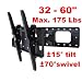 Antra Mounts ATM-E15B 32"-60" LCD TV Wall Mount Bracket with Full Motion Swing Out Tilt & Swivel Articulating Arm for Flat Screen Flat Panel LED TV and Monitor Display