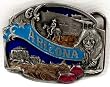 Arizona State 3-D Enamel Pewter Belt Buckle