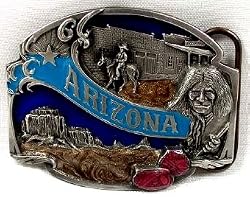 Arizona State 3-D Enamel Pewter Belt Buckle