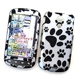 Samsung Epic 4G (Sprint) Rubberized Snap On Protector Hard Case "Paw Prints ....