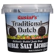 Gustafs Dutch Licorice Double Salt 7-Ounce Containers Pack of 6