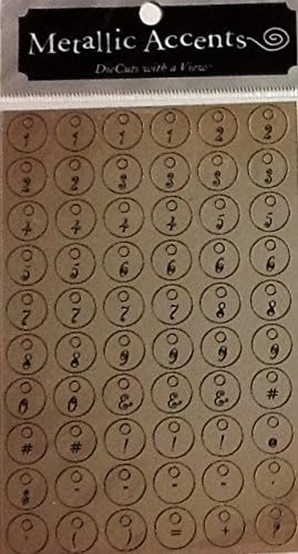 Metallic Accents ~ Metallic Number &amp; Symbol Die-cuts ~ Scrapbook, Label, Album Cover, Greeting Cards &amp; More!
