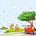 Gadfly- Peel & Stick Nursery/Baby Wall Sticker Decal (Tree Clouds and Winnie)