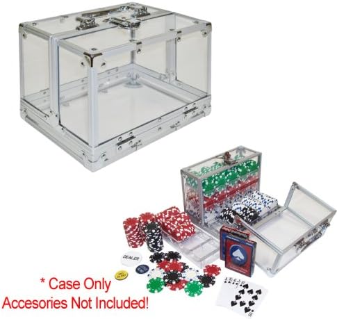 Deluxe 600 Chip Clear Heavy Duty Acrylic Poker Chip Carrier
