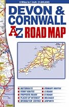 Devon and Cornwall Road Map
