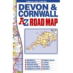 Devon & Cornwall Road Map