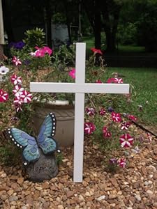 Amazon.com : White Cross Garden Cross Outdoor Cross Yard Cross