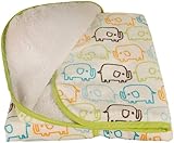 Zutano Elephants Velour and Sherpa Blanket, Elephant