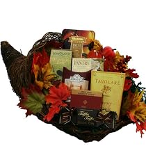 Cornucopia of Gourmet Food Treats - Thanksgiving Gift Basket