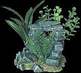 Exotic Environments Rock Arch with Plants Aquarium Ornament, Small