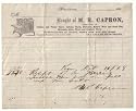 1868 ORIGINAL 1868 BILLHEAD FROM M.R. CAPRON OF 164 CHARLES STREET, PROVIDENCE R.I. MR. CAPRON WAS A MANUFACTURER AND DEALER IN STOVES, FURNACES, HOLLOW WARE, GLASS,CROCKERY