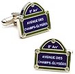 Paris Street Sign Cufflinks