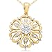 10k Yellow Gold Diamond Heart-Design Pendant (1/10 title=