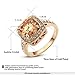 Yoursfs Yellow Princess Style Sparkly Halo 1.5ct Austrian Crystal Cushion Cut Topaz Anniversary Engagement Ring