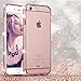 Nicexx NEW iPhone 7 Clear Case with Rhinestone Gold Plated Frame Soft TPU Case Transparent Bling Glitter Case for iPhone 7 (Rose Gold)