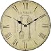 Wall Clock with Utensils Motif, Rustic French Design