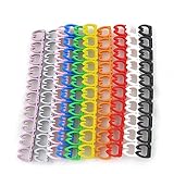 uxcell ケーブルマーカー　管理キット　ケーブル管理パネル　幅5-7mm　マルチカラー　10個入り