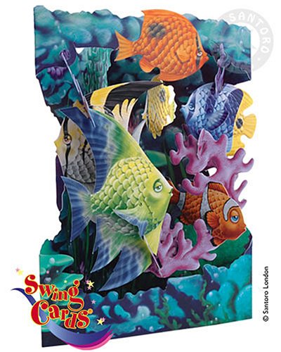 Santoro Graphics SWING CARD SC89 - AQUARIUM Greeting Card