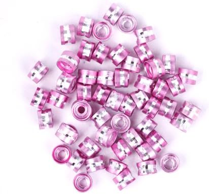 ILOVEDIY 300pcs a Bulk Pink Wheel Spacer Beads Accessories 6mm for Jewelry Making