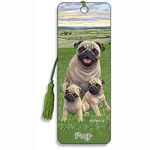 Amazon.com : Artgame - Pug - 3D Bookmark : Office Products
