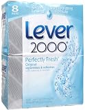 Lever 2000 w Vaseline Intensive Care Original - Perfectly  Fresh w nutrients & minerals 4.5 ozs. ( 8 bars)