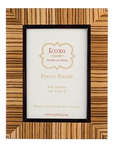 Italian Wooden Picture Frame, Zebra, Tan