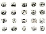 Ten (10) Pack Of Antique Silver Design Pandora Style Clip Lock Stopper Bead Charms