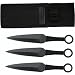Set 3 Ninja Stealth Black Throwing Knives with nylon case
