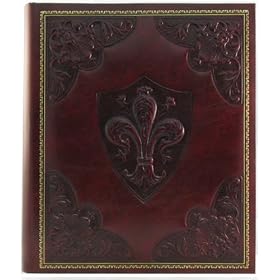Medici Italian Leather Photo Album / Wedding Album / Scrapbook, Embossed Art, 9.5x12
