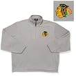 Chicago Blackhawks NHL "Glacier" Fleece Pullover Sweatshirt (Gray Heather)