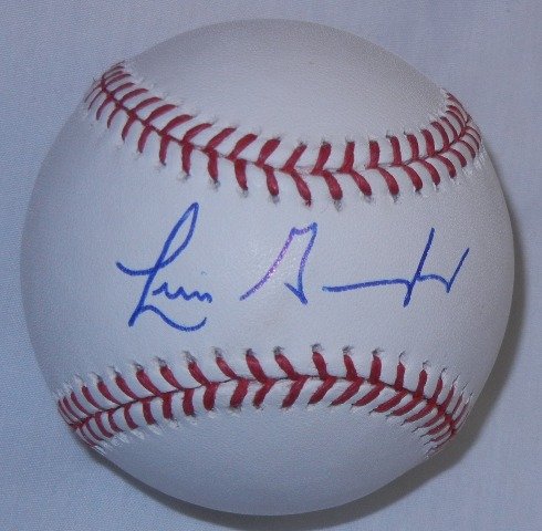 Luis Gonzalez Autographed Official Major League Baseball W/PROOF, Picture Of Luis Signing For Us, 2001 World Series Champion, Arizona Diamondbacks, Game Winning Hit