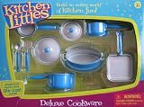 Kitchen Littles Deluxe Cookware For Barbie & 11.5" Fashion Dolls w Die Cast Metal Pots & Pans
