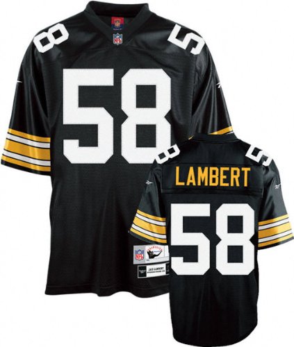 Jack Lambert Black Reebok NFL Premier 1976 Throwback Pittsburgh Steelers Jersey - XX-Large