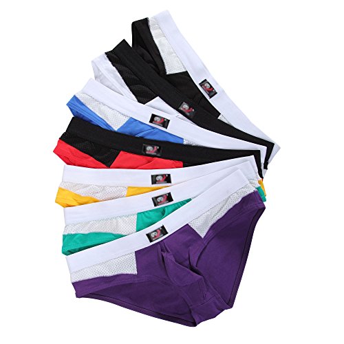 DESMIIT Men's 7 Pack Performance Stretch Mesh Boxer Brief US Small /Tag M